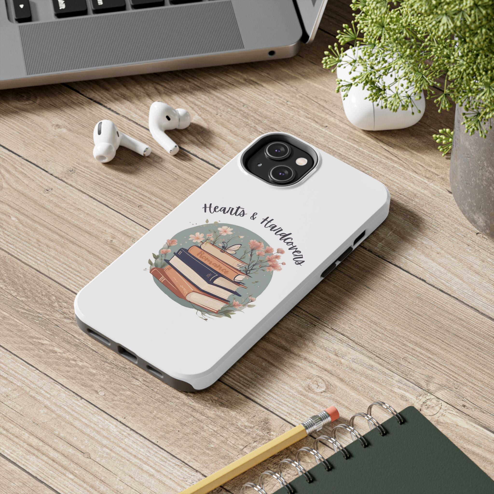 Hearts & Hardcovers Logo Phone Case