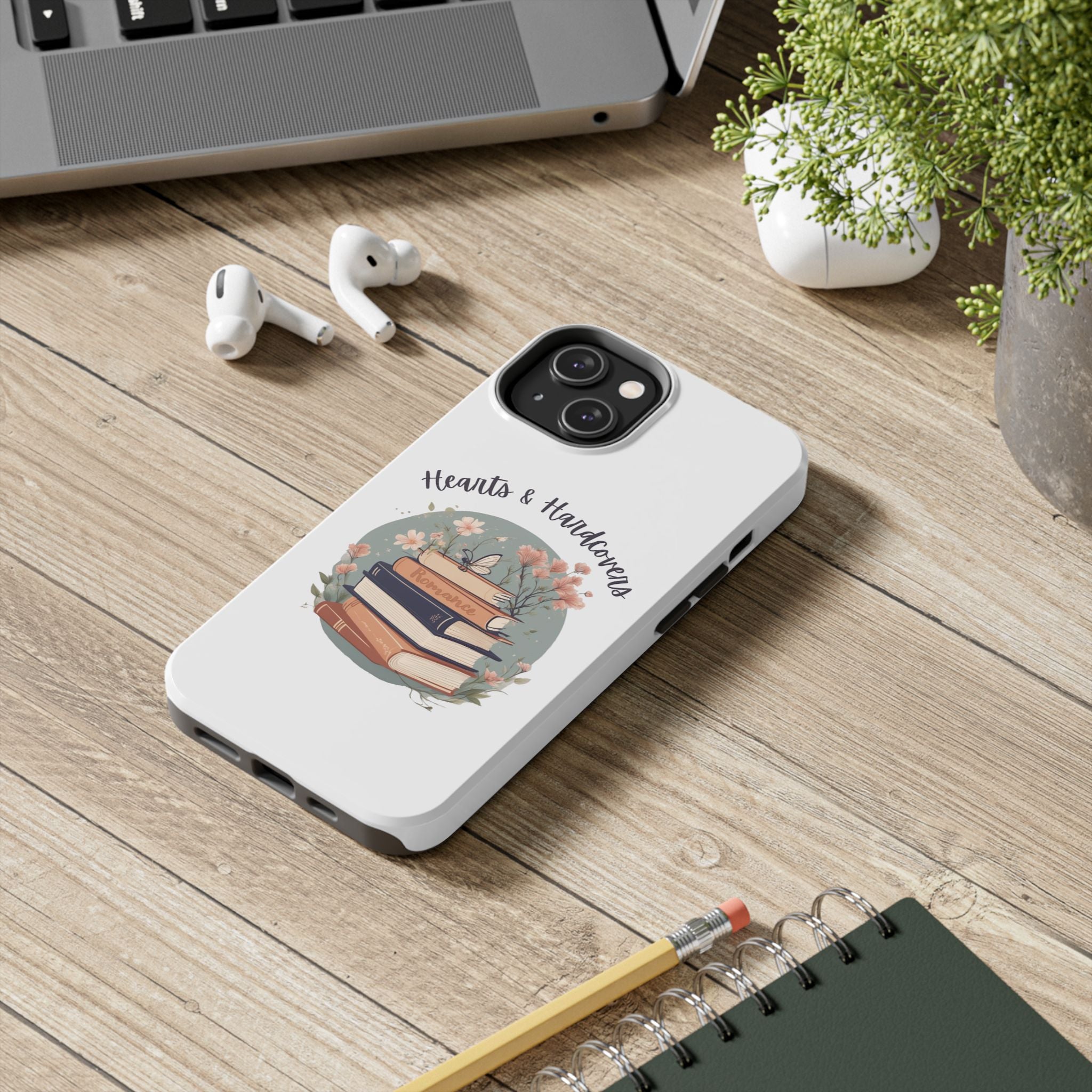 Hearts & Hardcovers Logo Phone Case