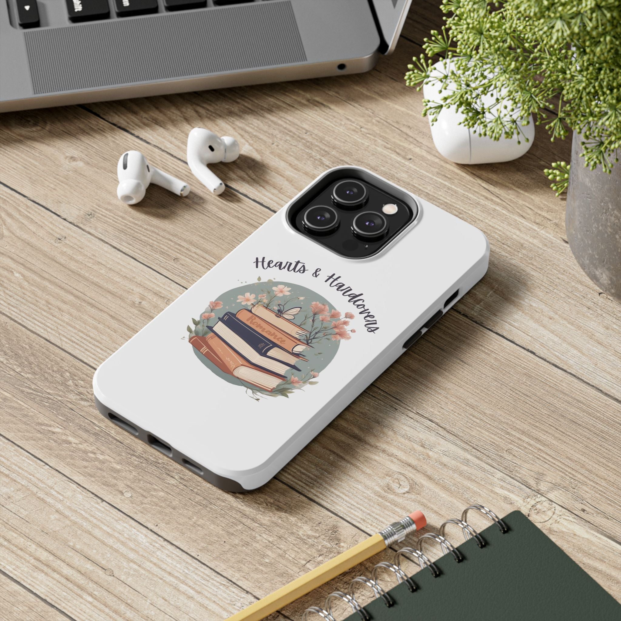 Hearts & Hardcovers Logo Phone Case