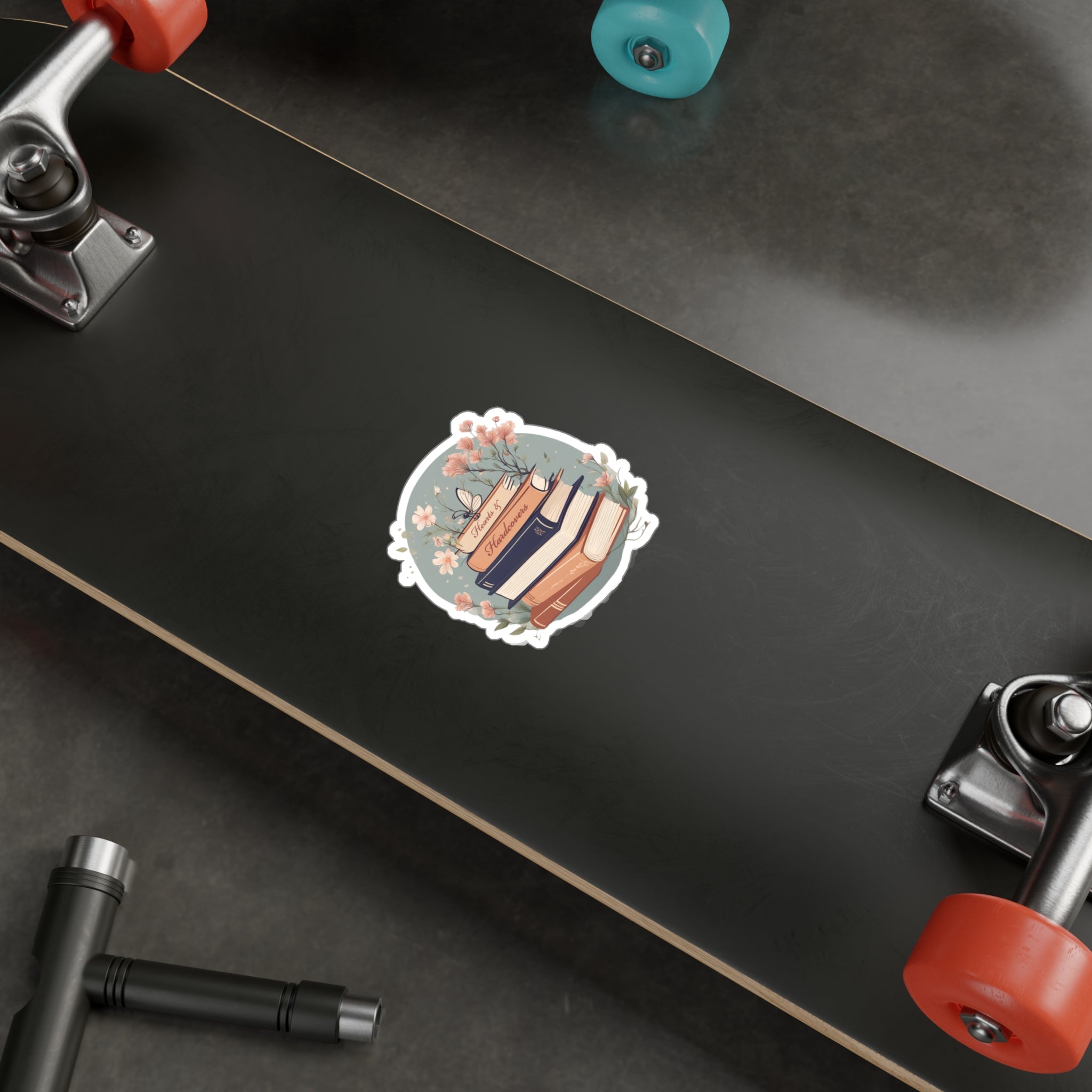 Hearts & Hardcovers Logo Vinyl Sticker