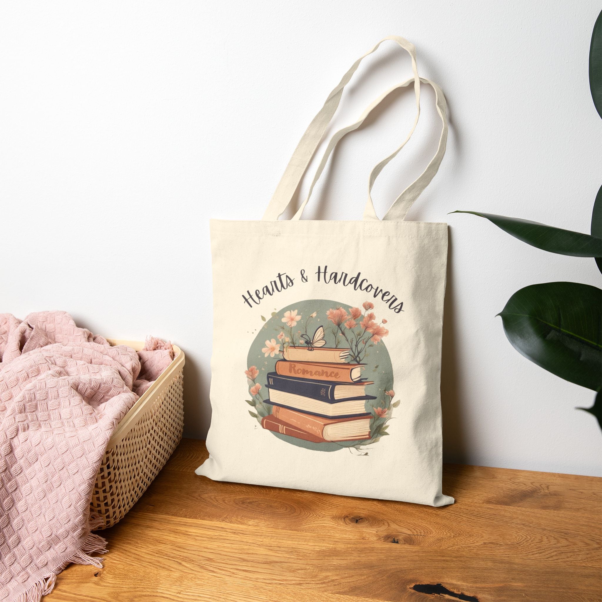 Hearts & Hardcovers Logo Tote Bag