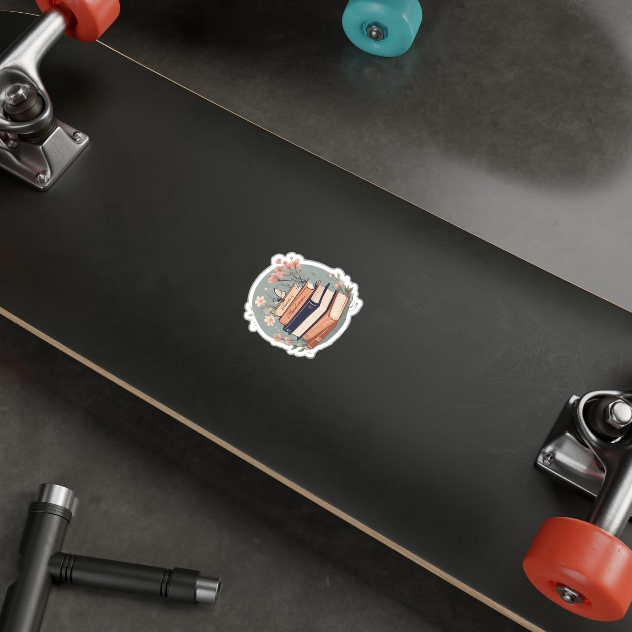 Hearts & Hardcovers Logo Vinyl Sticker
