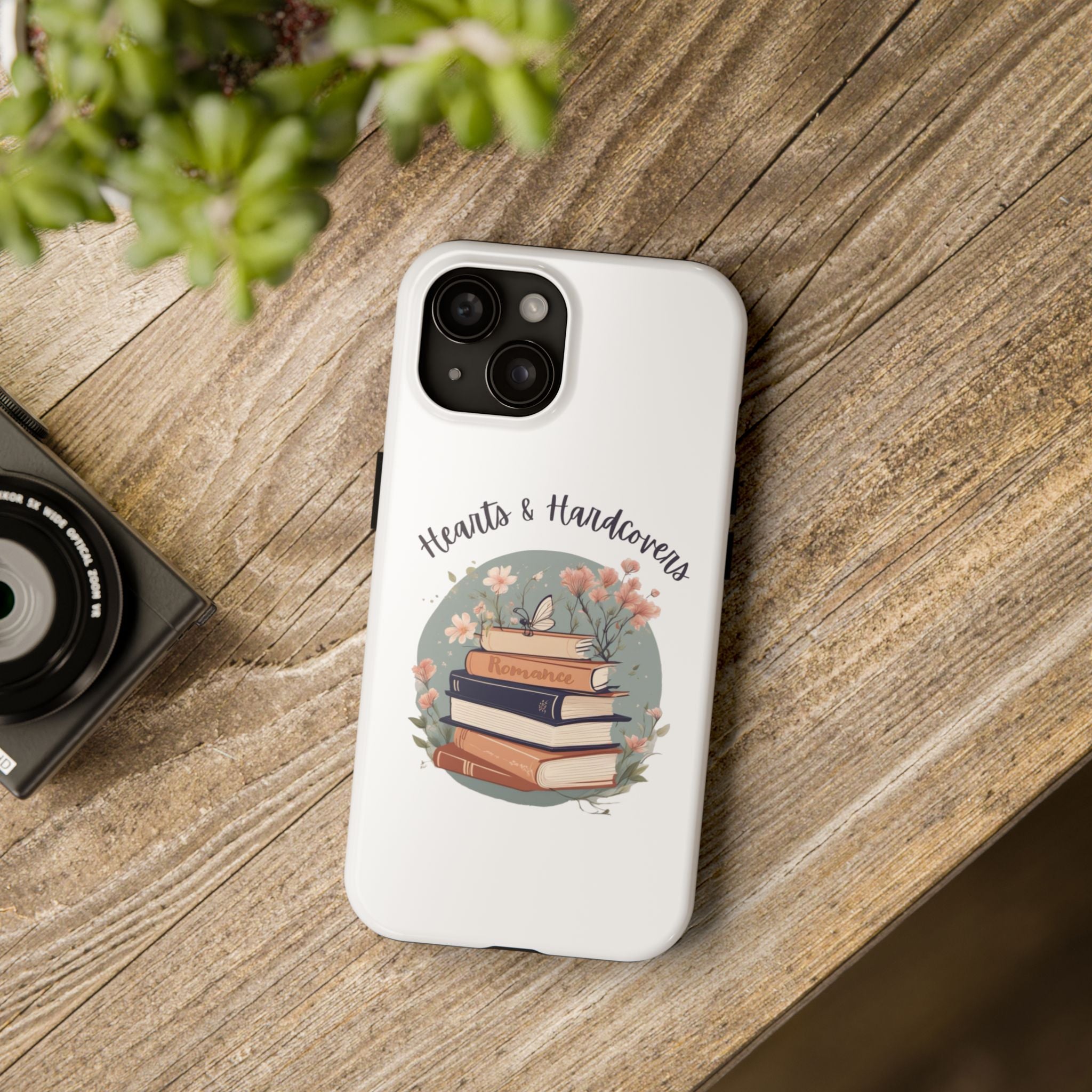 Hearts & Hardcovers Logo Phone Case
