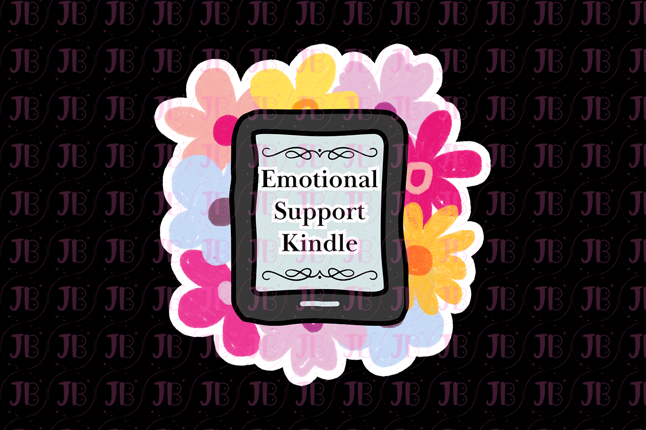 Emotional Support Kindle Weatherproof Vinyl Sticker-1