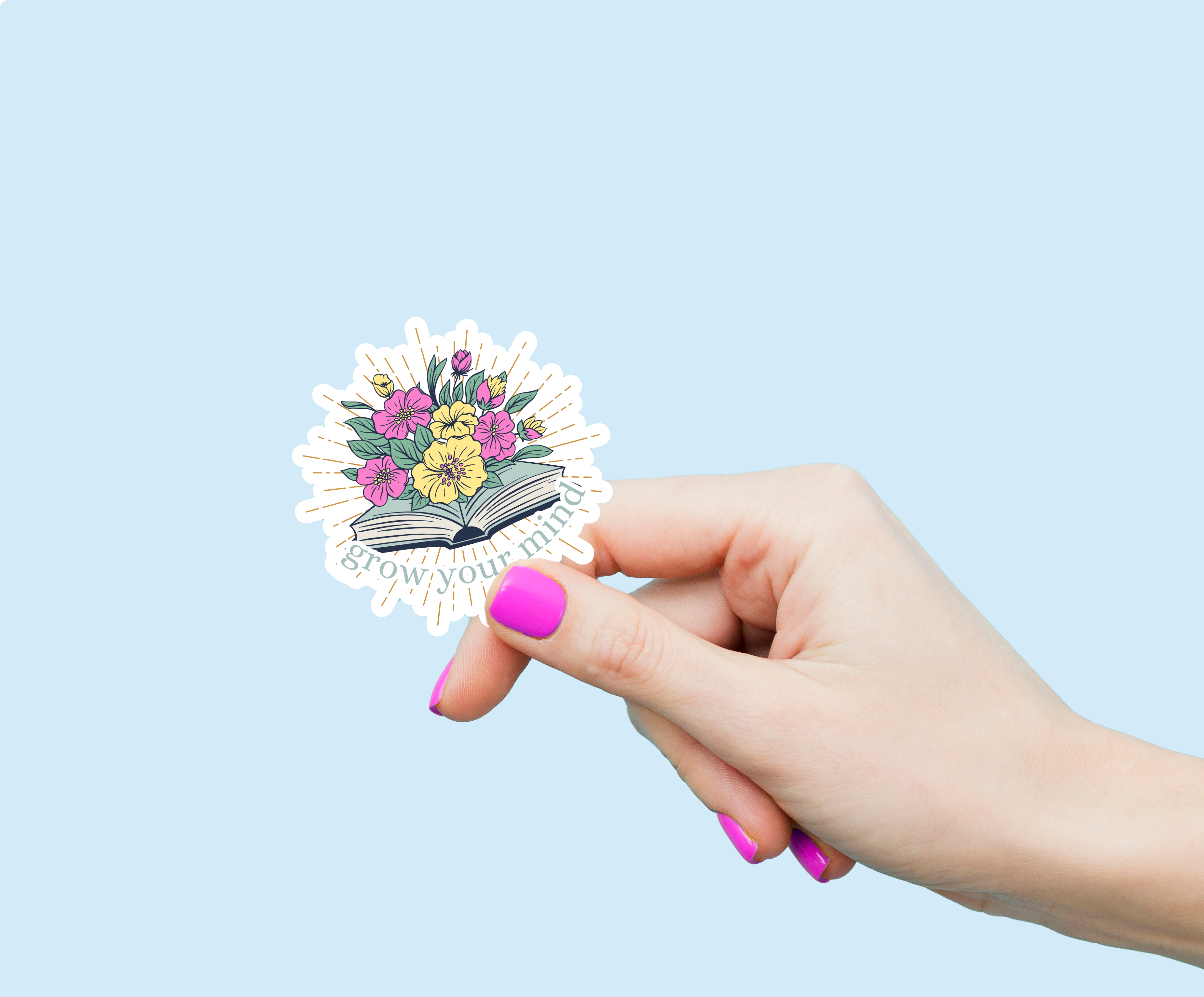Grow Your Mind Weatherproof Vinyl Sticker-0