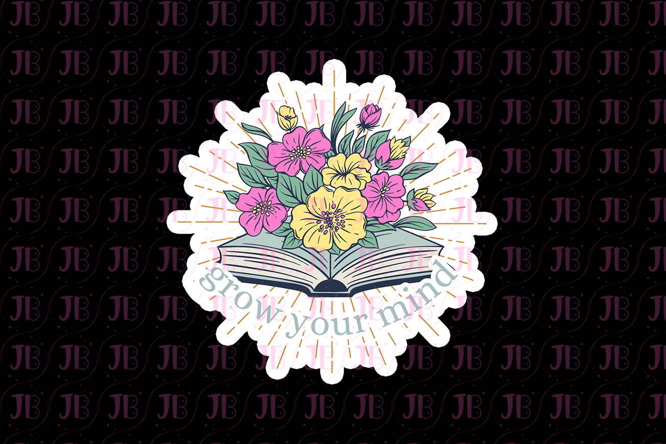 Grow Your Mind Weatherproof Vinyl Sticker-1