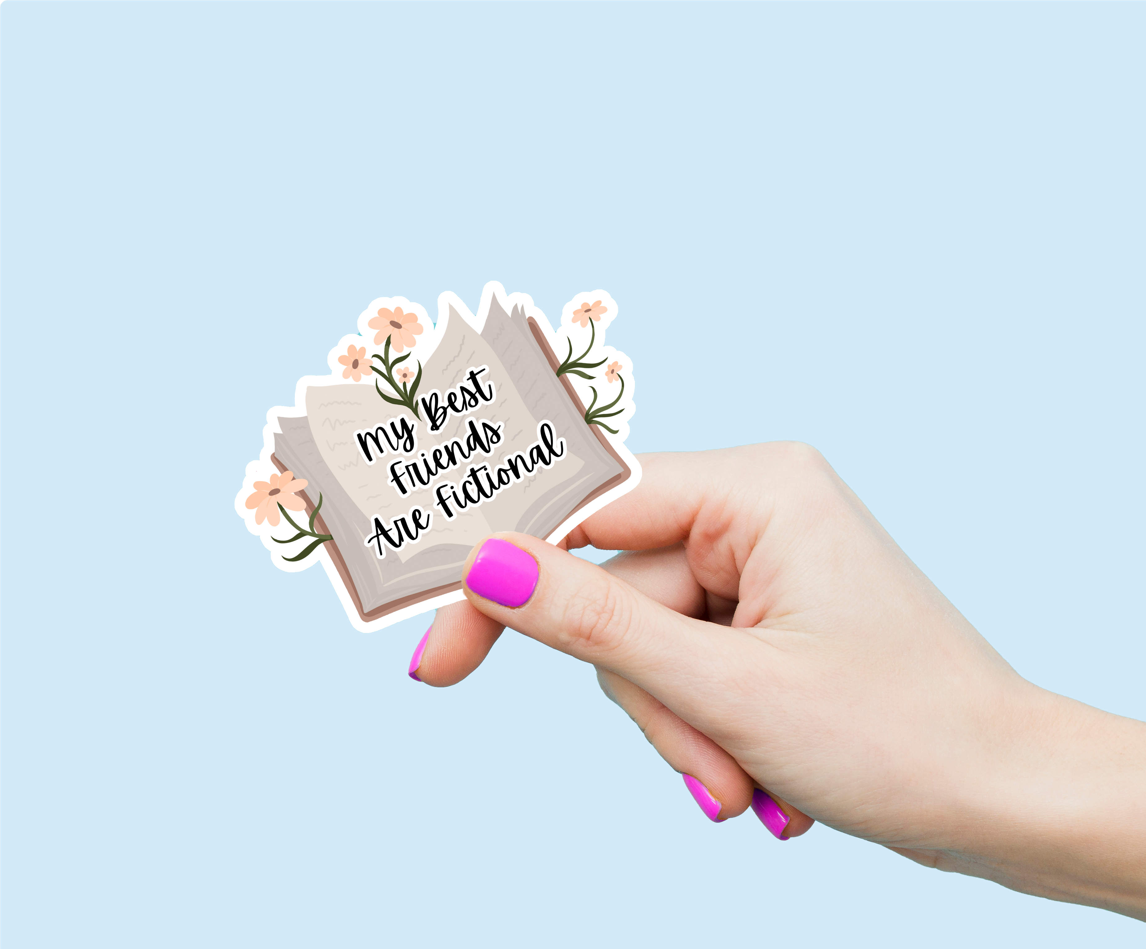 My Best Friends are Fictional Weatherproof Vinyl Sticker-0
