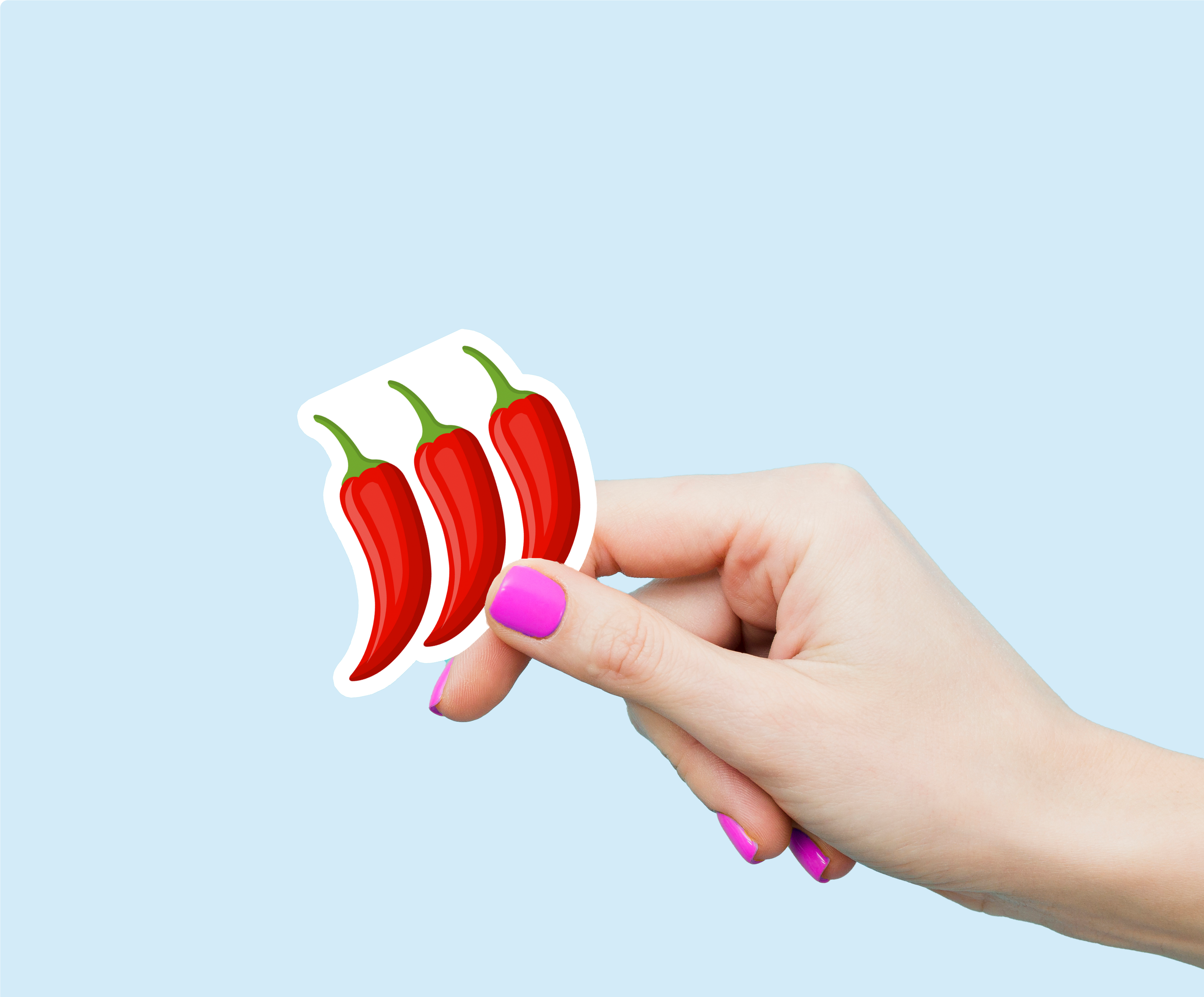 Three Chilis Weatherproof Vinyl Sticker-0
