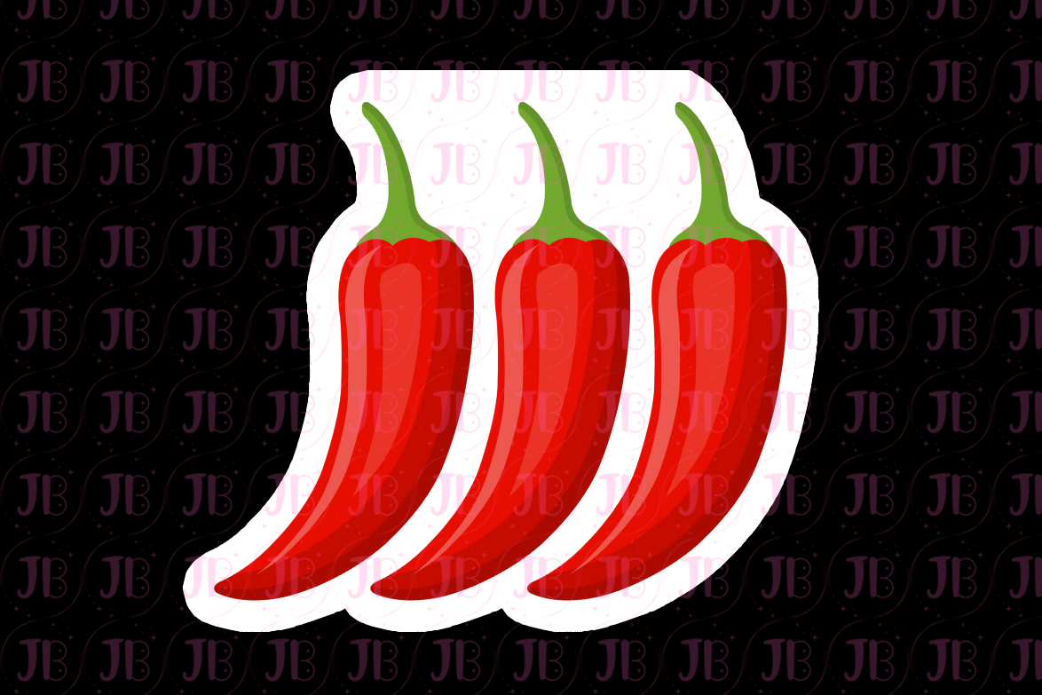 Three Chilis Weatherproof Vinyl Sticker-1